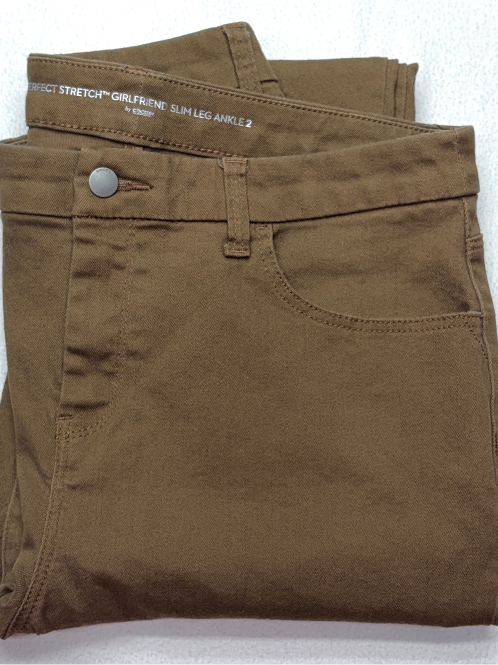 Chico's Olive-Brown Slim Ankle Pants
